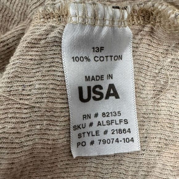 Fresh Produce Boat Neck Long Sleeve Fleece Sweatshirt Size XL XXL Gray White Str - Picture 6 of 7